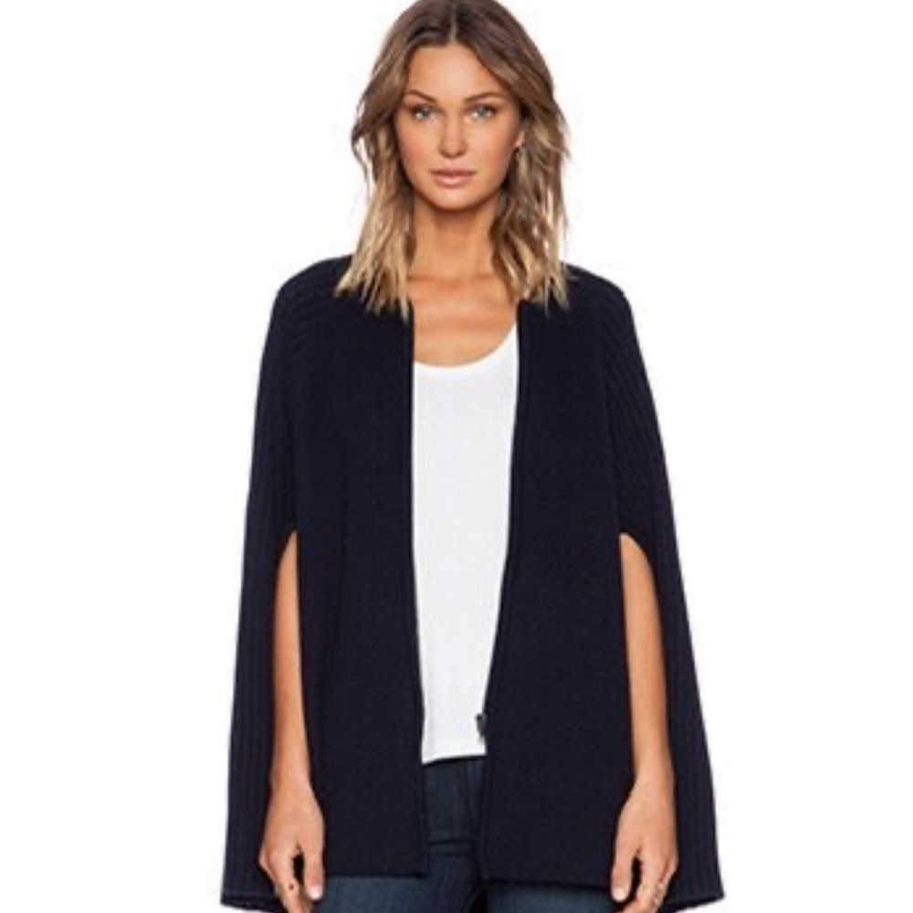 Michael Stars Zip Front Cape in Blue Size XS\S